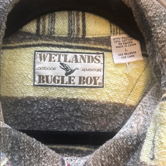 BUGLE BOY WETLANDS OUTDOOR APPAREL
CHARTREUSE/MINTY GREEN BLUE RED SHACKET - Picture 7 of 8